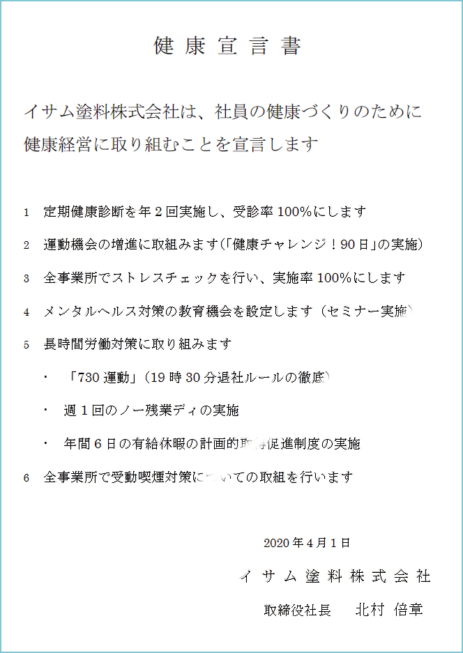 健康宣言書(直近分)